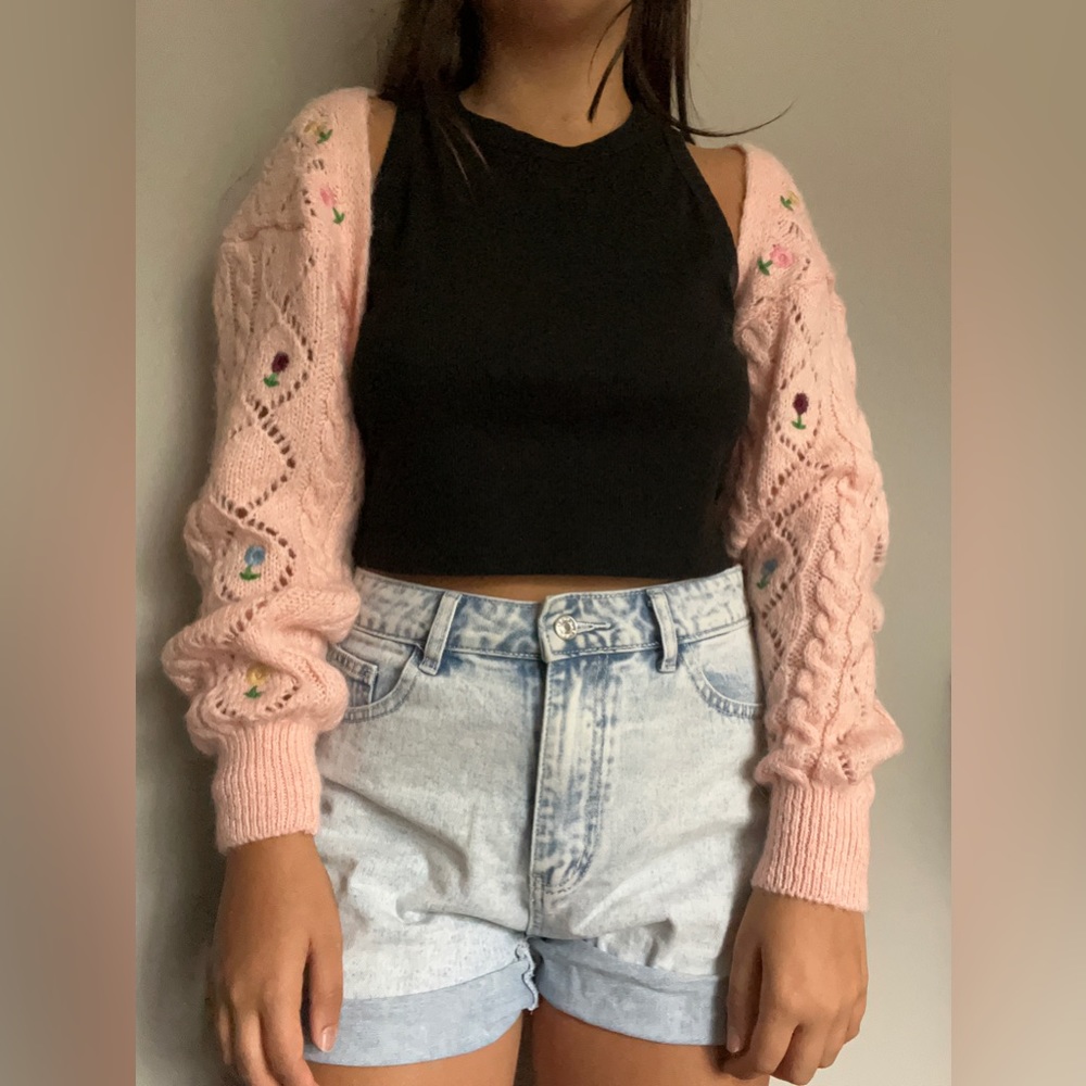floral knit swap cardigan